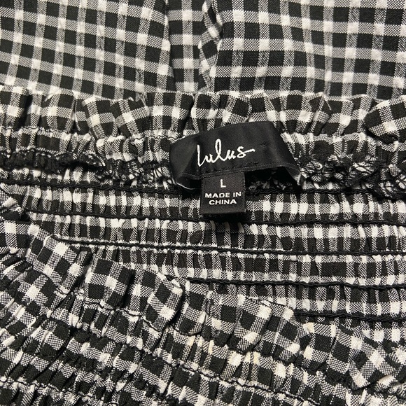 Adorable Lulu’s Gingham Black and White Dress - Picture 3 of 3